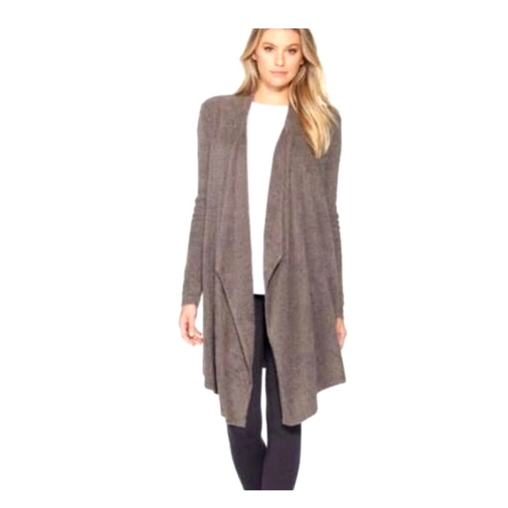 Barefoot Dreams Brown Taupe Cozychic Lite Calypso Long Cardigan 903 Size L/XL